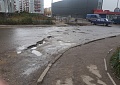 Разрушеный асфальт от подстанции до нового торгового центра